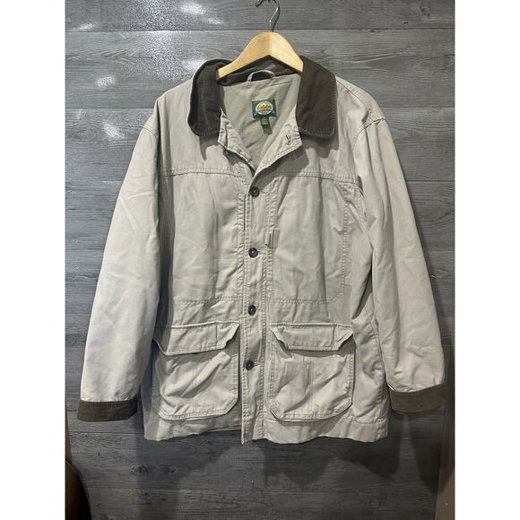 Cabela’s Men’s Jacket Collar Corduroy Tan Button Up Hunting - Picture 1 of 5